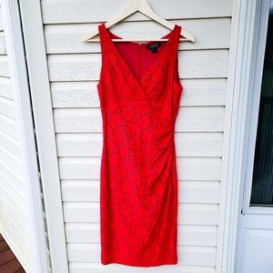 ➕Ralph Lauren➕ Plunge Red Lace Dress